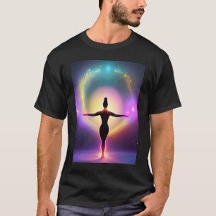Camiseta Yoga Girl Female Sun Salutation Meditation Chakra