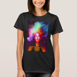 Camiseta Yoga Girl Female Sun Salutation Meditation Chakra