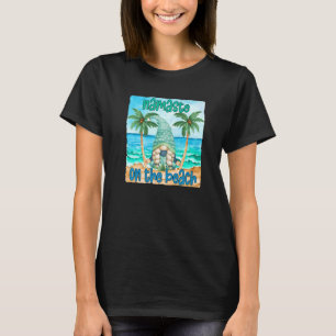 Camiseta Yoga Gnomo Bonito Para Mulheres Namaste Na Praia