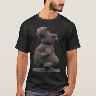Camiseta Yoga Hippo Stripo a pose