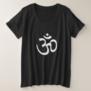 Camiseta Yoga, Ícone Om Aum, Ohm Hinduísmo Símbolo preto