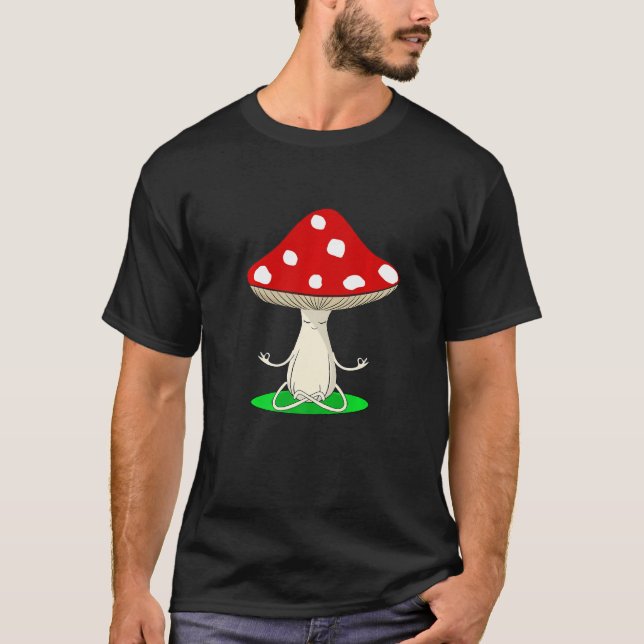 Camiseta Yoga Instructor Mushroom Collector Mycology Fitnes (Frente)