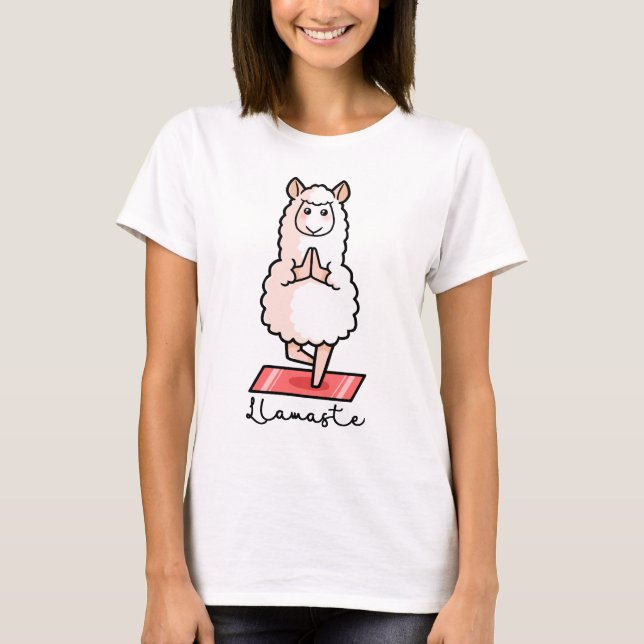Camiseta Yoga Llama - Llamaste (Frente)