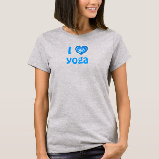 Camiseta Yoga Love Heart Om Blue