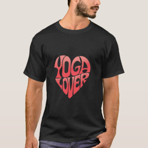 Camiseta Yoga Lover - Design de Coração Retroativo para Yog