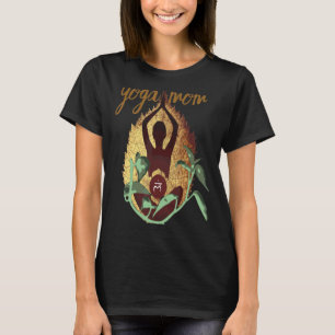 Camiseta Yoga Mãe Yoga Malhação de Meditação Zen Poses Yoga