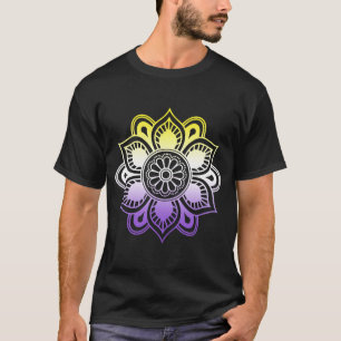 Camiseta Yoga Mandala Não-Binário LGBTQ Subtil