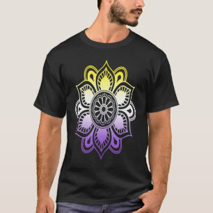 Camiseta Yoga Mandala Não-Binário LGBTQ Subtil