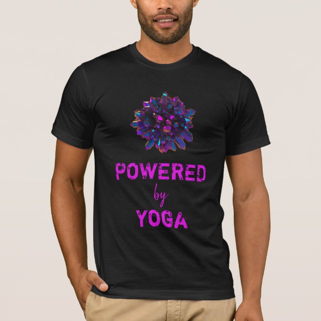 Camiseta *~* Yoga Master Purple Crystal Sphere Black (Frente)