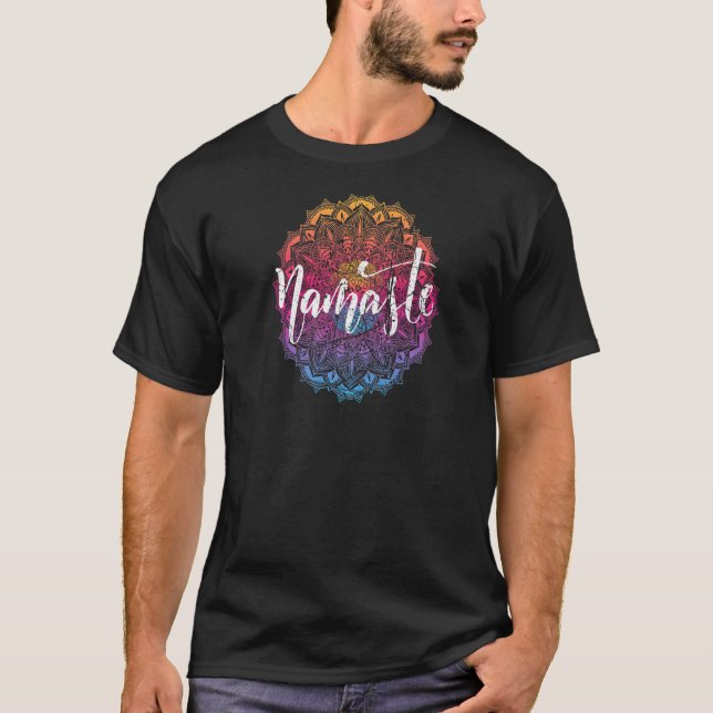 Camiseta Yoga Namaste Mandala Spirituell Meditação Buddhis (Frente)