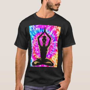 Camiseta Yoga Namaste Moon Tie Die Buda