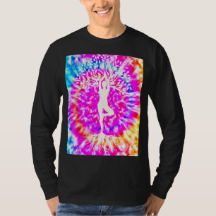 Camiseta Yoga Namaste Moon Tie Die Buda Tree