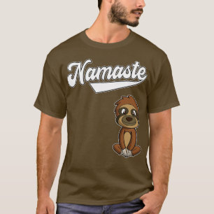 Camiseta Yoga Namaste Sloth Medita Vida Saudável
