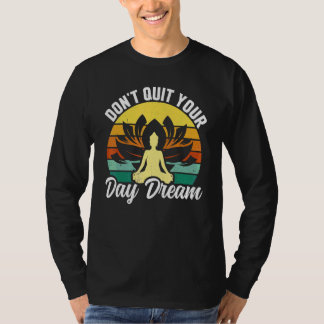 Camiseta Yoga Não Desista Do Seu Sonho Diurno Zen Retro Med