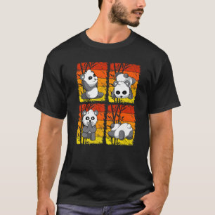 Camiseta Yoga Panda Chinês Bamboo Comendo Animais Gym 3
