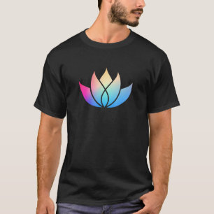Camiseta Yoga Para Homens E Mulheres Om Flor De Lotus