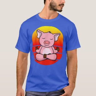 Camiseta Yoga Pigs, Ioga De Meditação Para Crianças E Pais