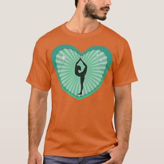 Camiseta Yoga Pose 1 Esticado Formatado Pelo Coração