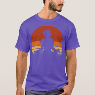 Camiseta Yoga Pose Retro Vintage Sunset 17