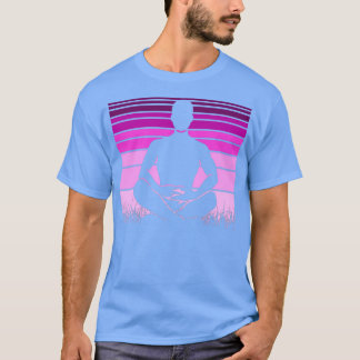 Camiseta Yoga Pose Retro Vintage Sunset 21