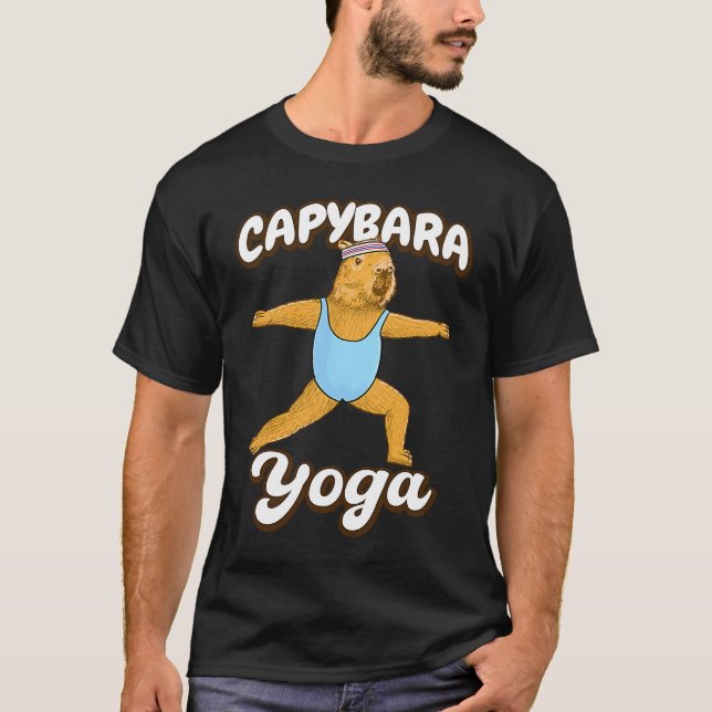 Camiseta Yoga poses Capybara Gymnastic leotard Sport Workou (Frente)