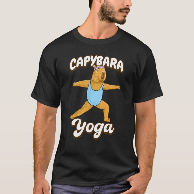 Camiseta Yoga poses Capybara Gymnastic leotard Sport Workou (Frente)