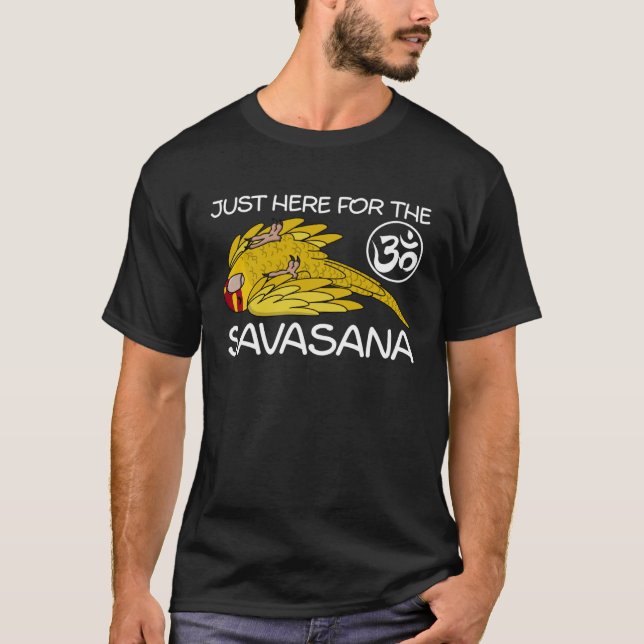 Camiseta Yoga Savasana Parrot Amarelo Lutino Kakariki (Frente)