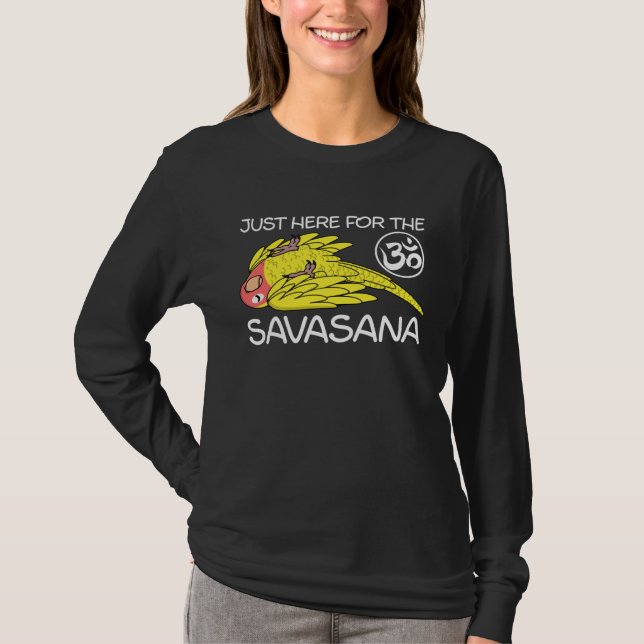Camiseta Yoga Savasana Parrot Peach faced Yellow Lutino Lov (Frente)