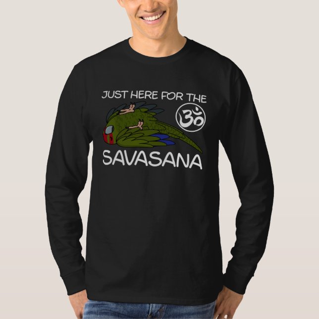 Camiseta Yoga Savasana Parrot Red crowned Kakariki (Frente)