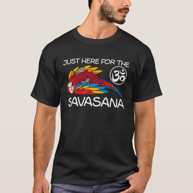 Camiseta Yoga Savasana Parrot Scarlet Macaw (Frente)