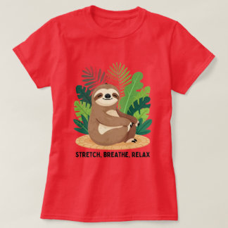 Camiseta Yoga Sloth – Animal de Meditação Divertid