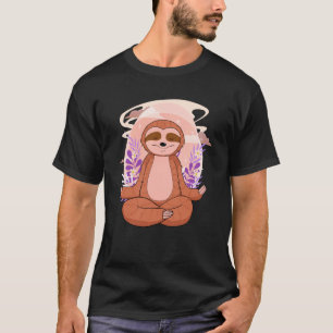 Camiseta Yoga Sloth Ppreguiçoso Fazendo Meditação Lúcia Yog