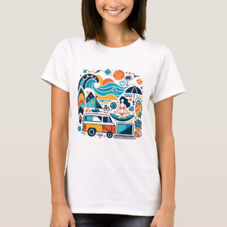 Camiseta Yoga Surfer Girl Digital