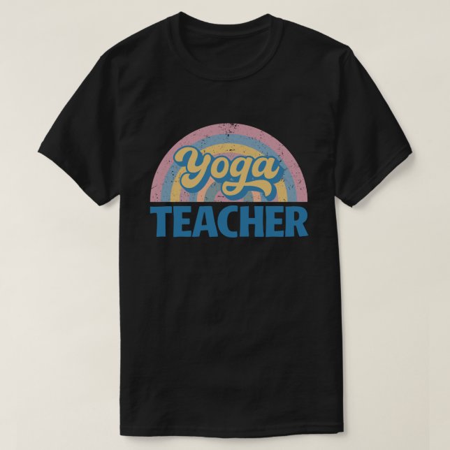 Camiseta Yoga Teacher – Vintage Sunset (Frente do Design)