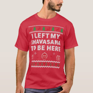 Camiseta Yoga Ugly Christmas Funny Shavasana Xmas