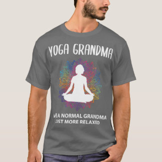 Camiseta Yoga Vovó Vovó Engraçada Dizendo Presente