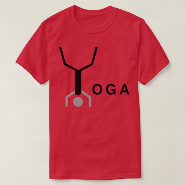 Camiseta Yoga word minimamente tipográfico design (Frente do Design)