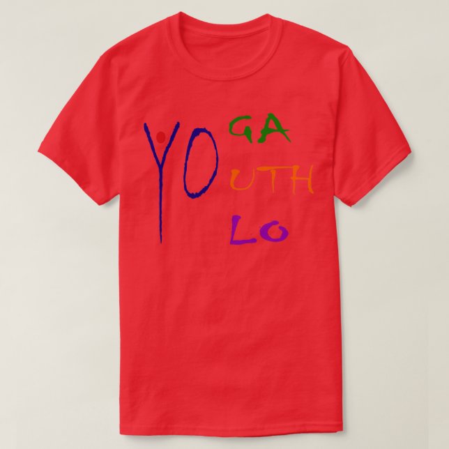 Camiseta Yoga Youth Yolo Yoga T sirt (Frente do Design)