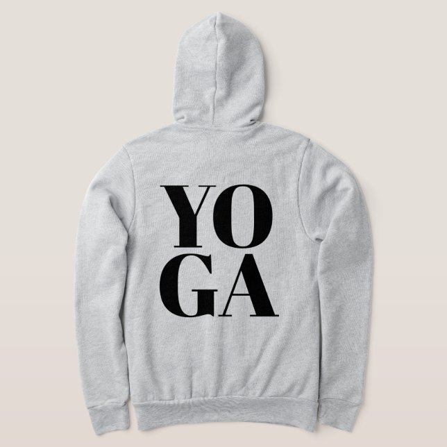Camiseta YOGA zipper hoodie para mulheres (Postura das costas)