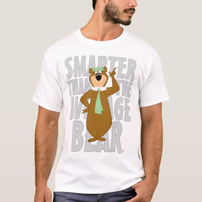 Camiseta Yogi "Mais Inteligente Que O Urso Médio" (Frente)