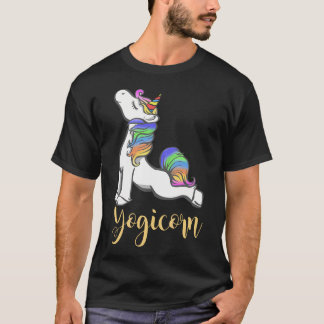 Camiseta Yogicorn Cute Magic Yoga Workout Gym Ajustado