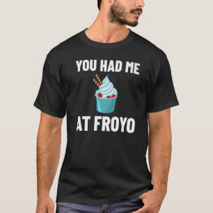 Camiseta Yogurt Froyo Recebe Sorvete de Máquina