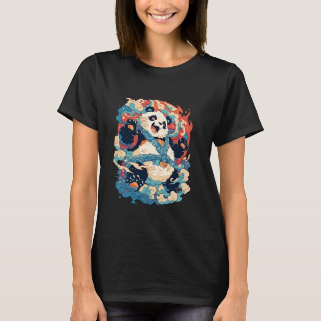 Camiseta Yokai Panda Panda Bear Japonês (Frente)