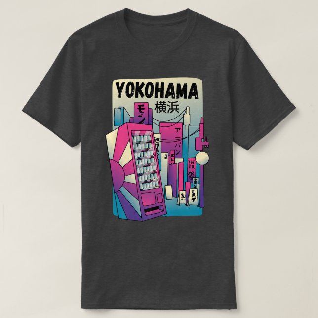Camiseta Yokohama Japão, cidade japonesa urbana de Yokohama (Frente do Design)