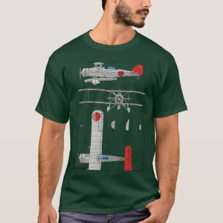Camiseta Yokosuka B4Y Japonês WW2 Biplane Torpedo Bombardei