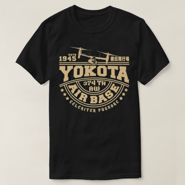 Camiseta Yokota Air Base Fussa Tokyo Japan Premium (Frente do Design)