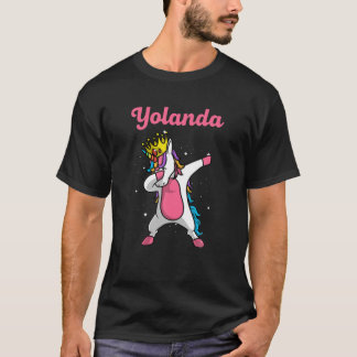 Camiseta YOLANDA Nome do Presente Dabbing personalizado Un