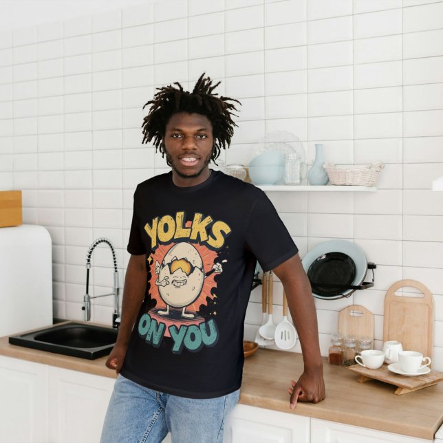 Camiseta Yolks on You Funny Egg Pun Retro Design (Criador carregado)