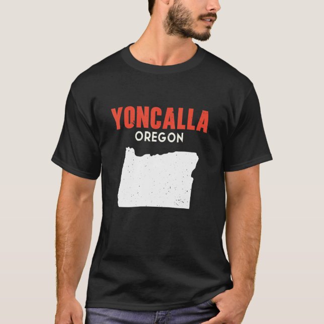 Camiseta Yoncalla Oregon Estados Unidos Viagem da América (Frente)