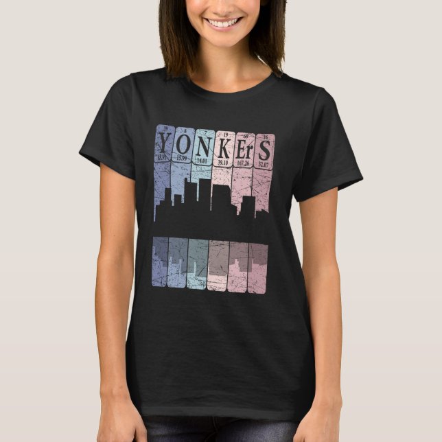 Camiseta Yonkers Periodic Table Elements Yonkers New York R (Frente)
